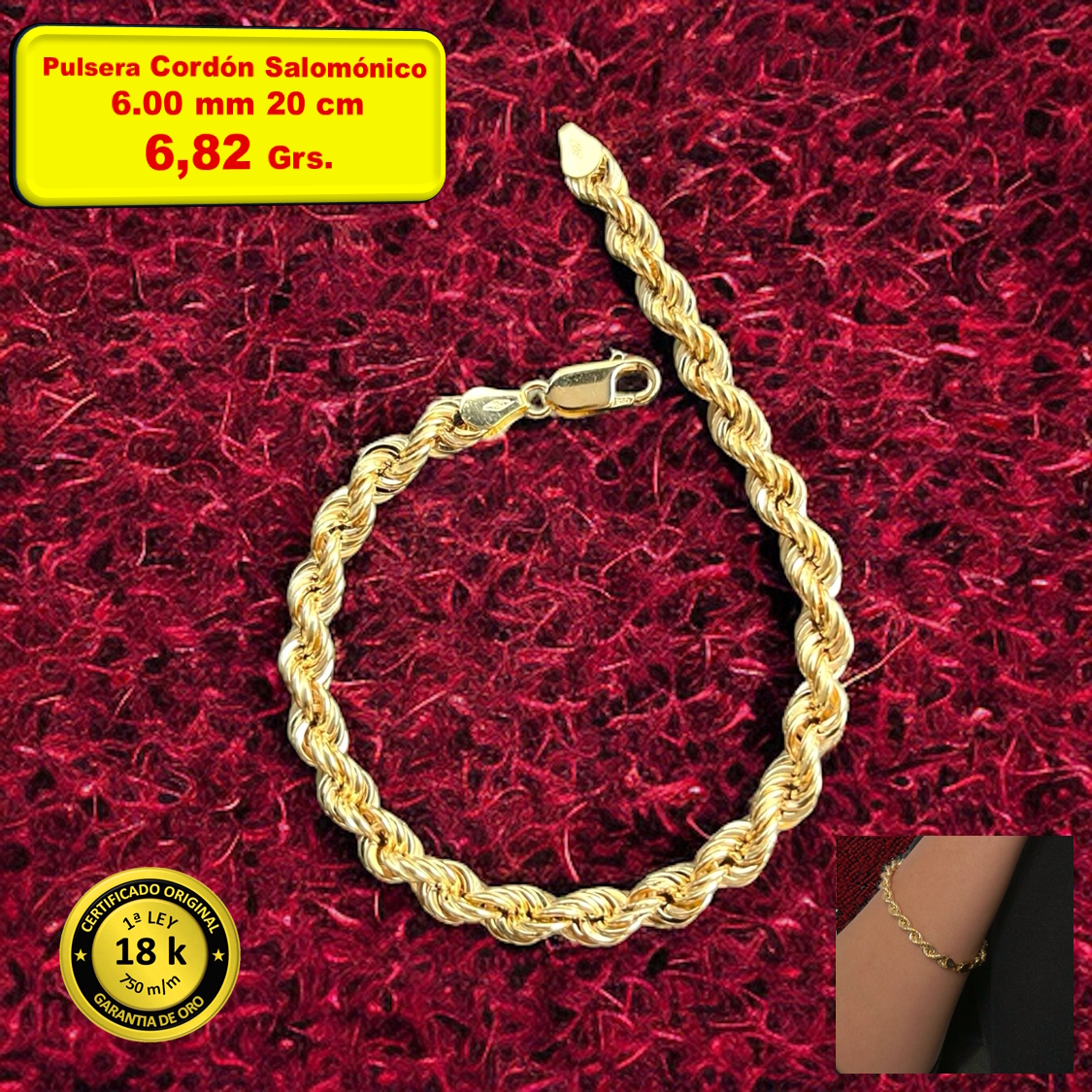 PULSERA CORDÓN SALOMÓNICO