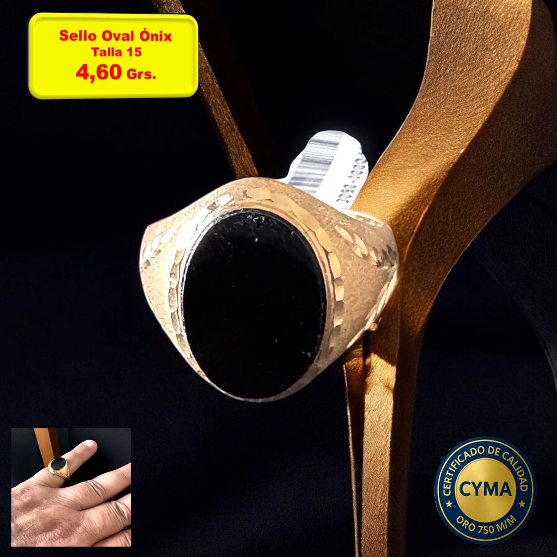 SELLO OVAL ÓNIX