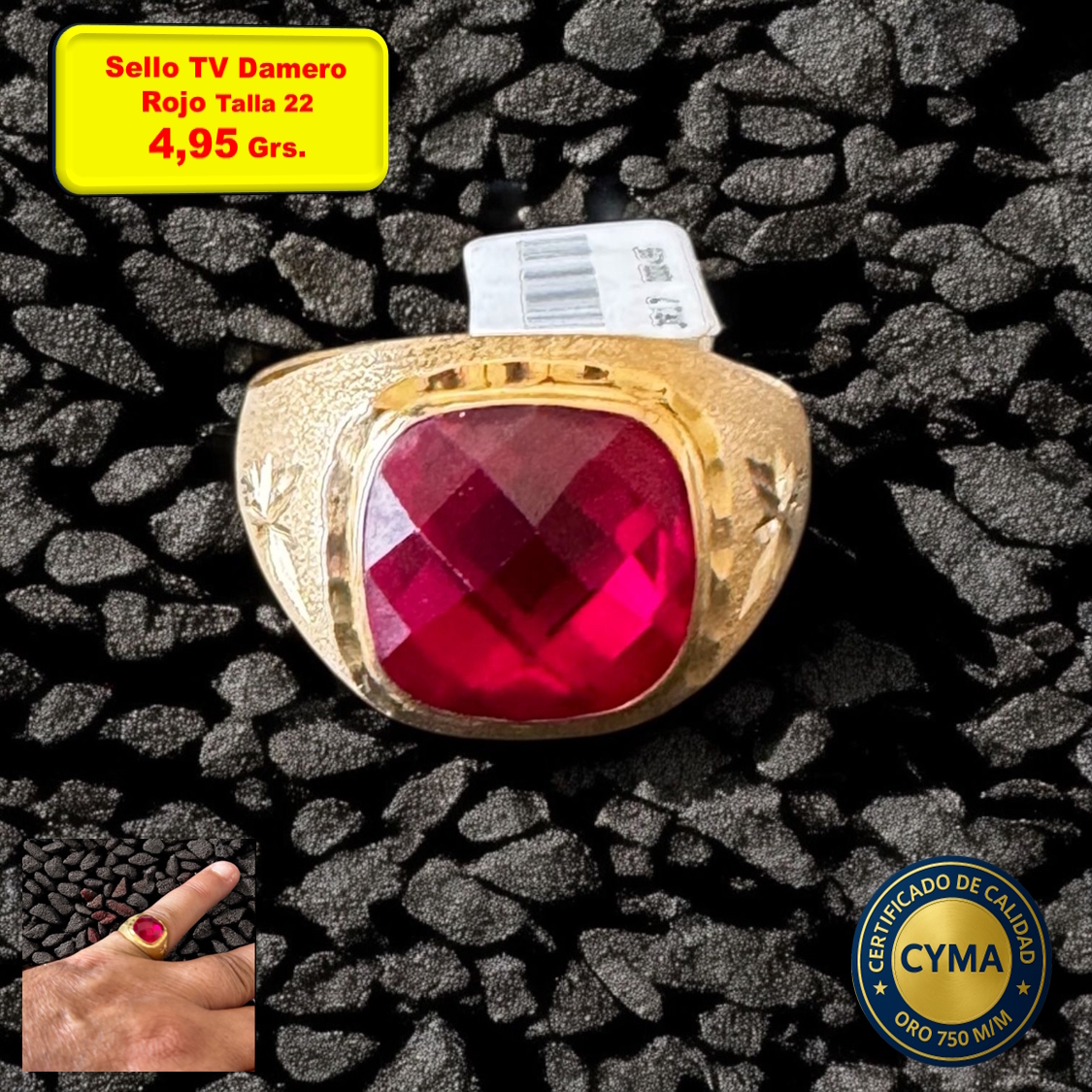 SELLO DAMERO ROJO