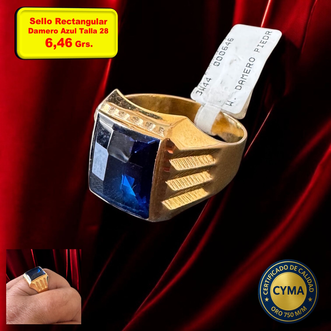 SELLO DAMERO AZUL