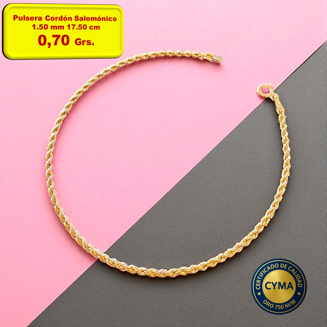 PULSERA CORDÓN SALOMÓNICO