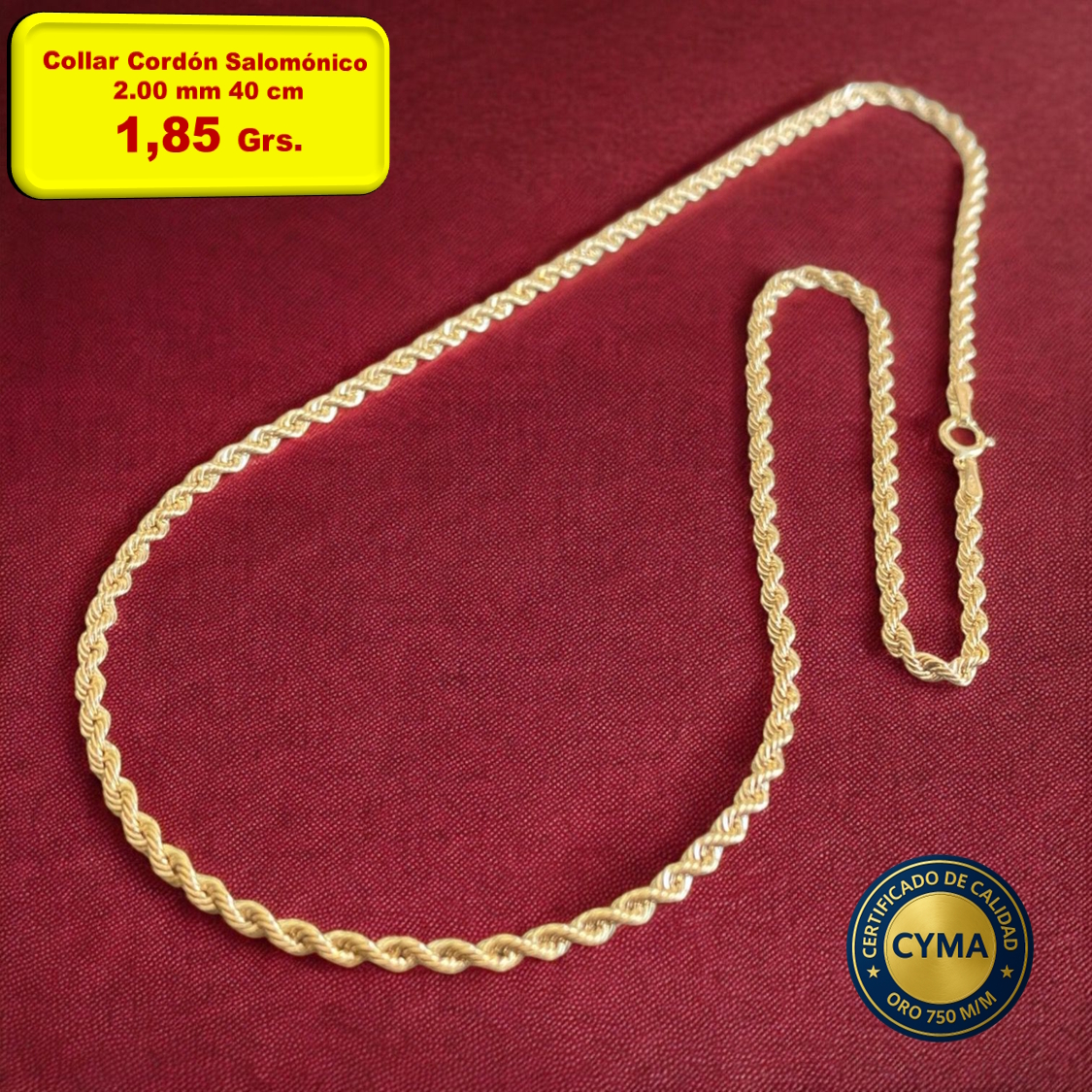 COLLAR CORDÓN SALOMÓNICO