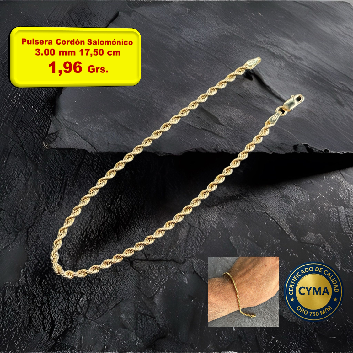 PULSERA CORDÓN SALOMÓNICO