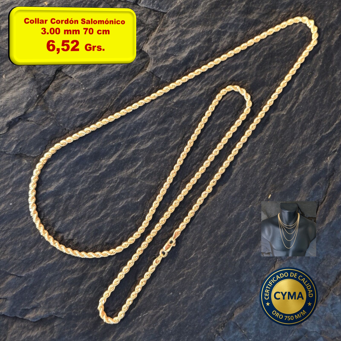 COLLAR CORDÓN SALOMÓNICO