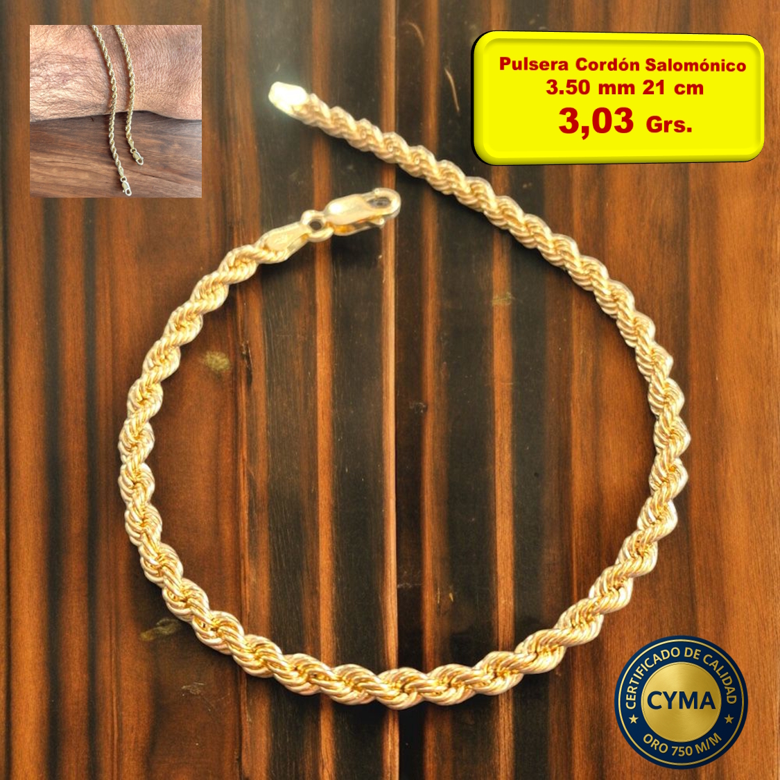 PULSERA CORDÓN SALOMÓNICO
