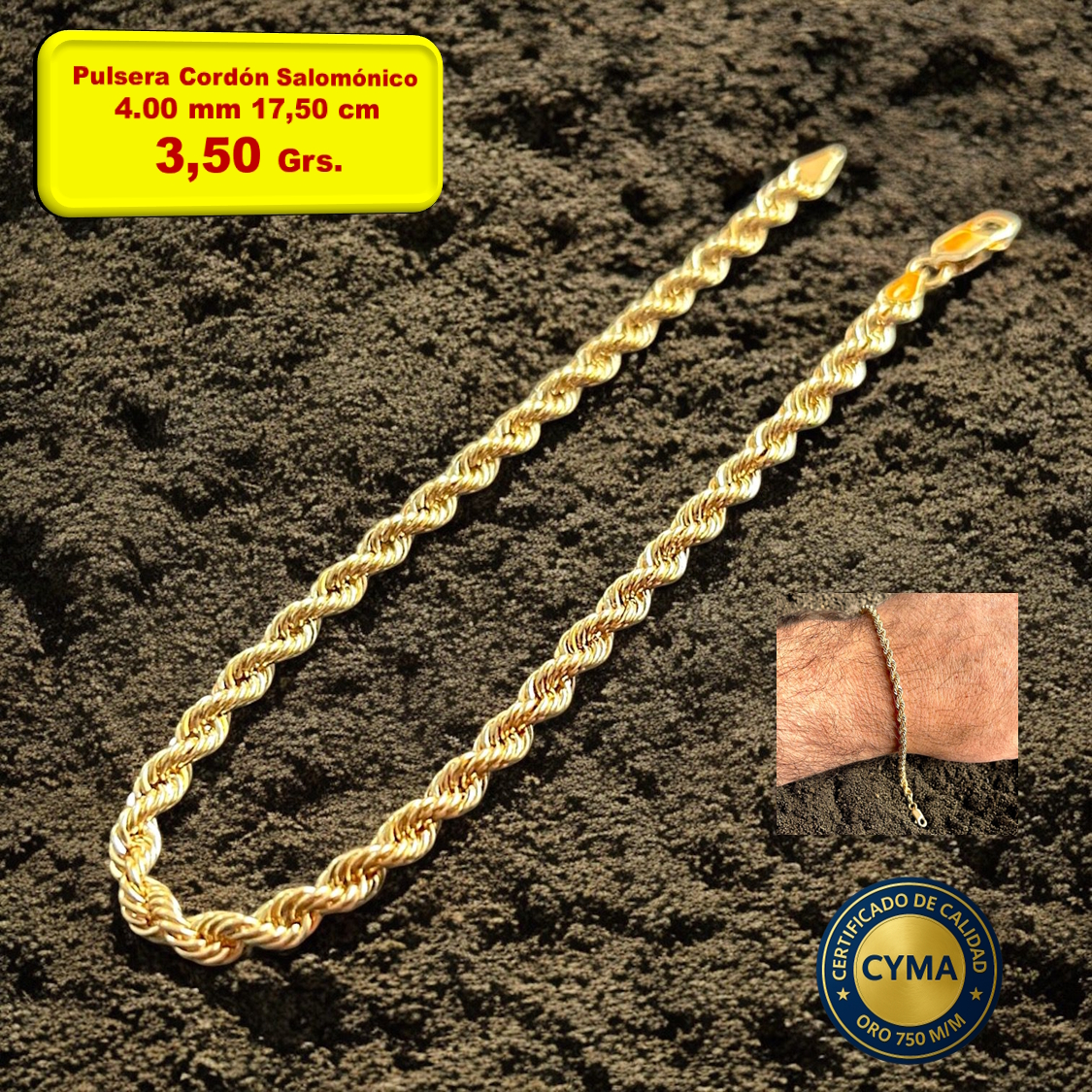 PULSERA CORDÓN SALOMÓNICO