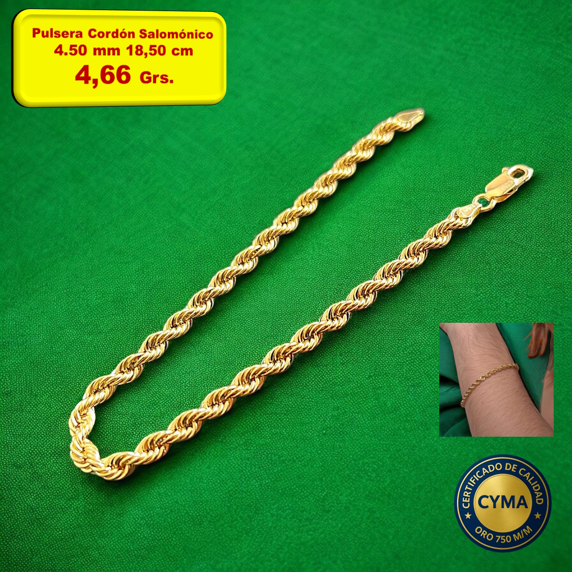 PULSERA CORDÓN SALOMÓNICO