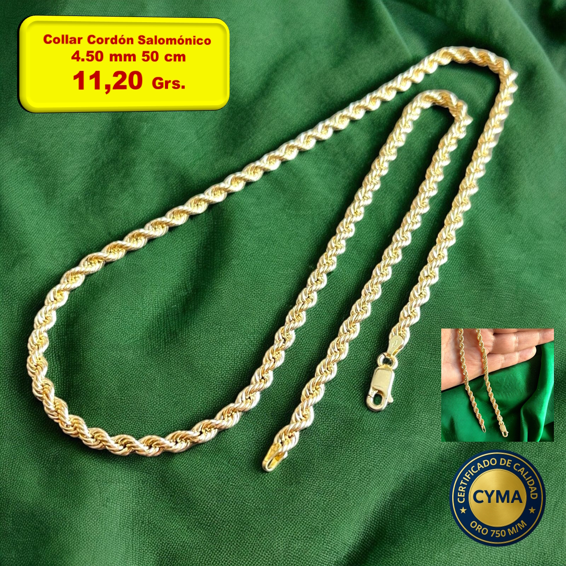 COLLAR CORDÓN SALOMÓNICO