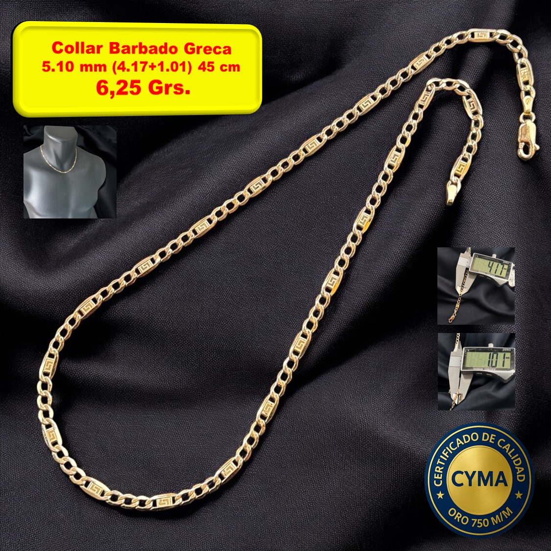 COLLAR BARBADO GRECA