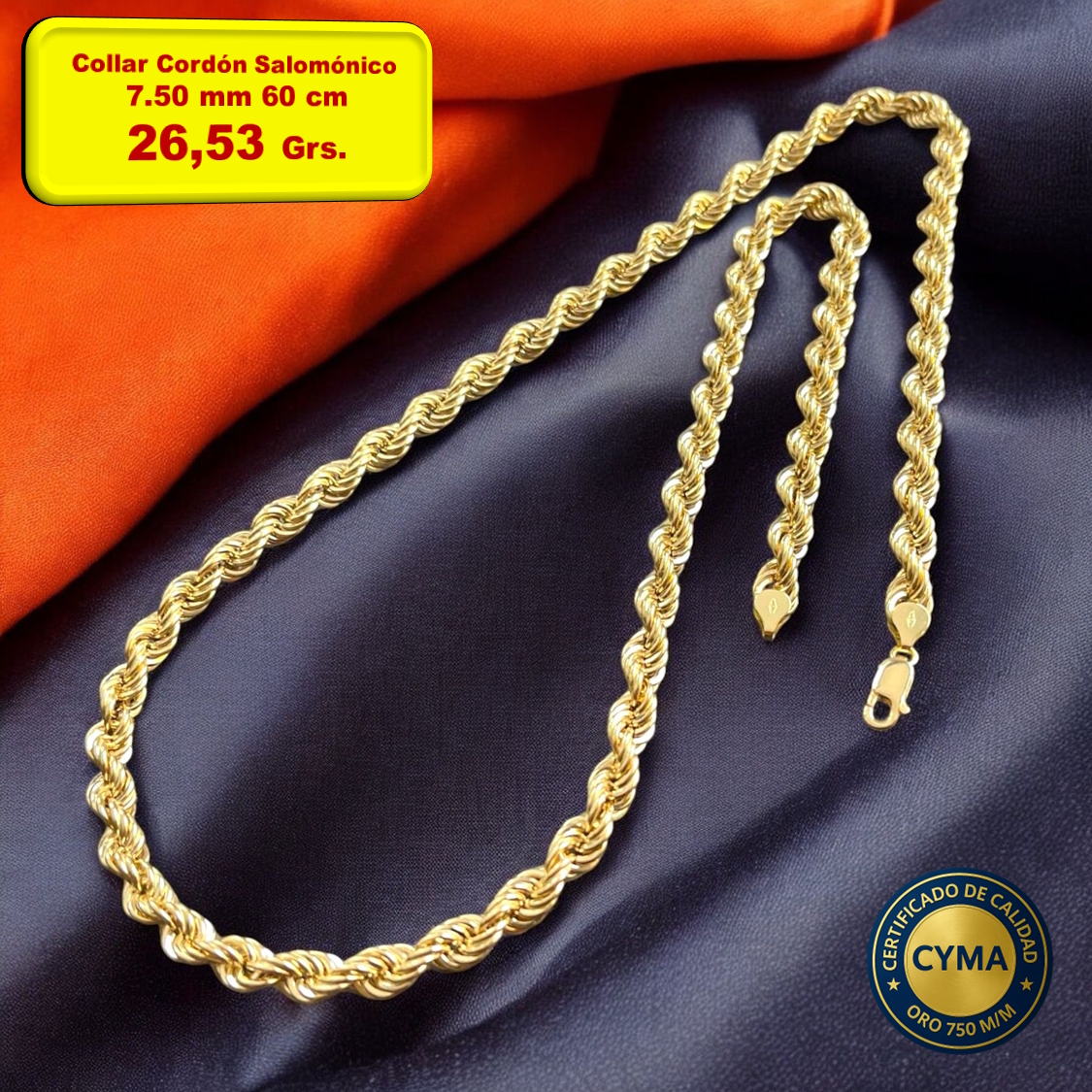 COLLAR CORDÓN SALOMÓNICO