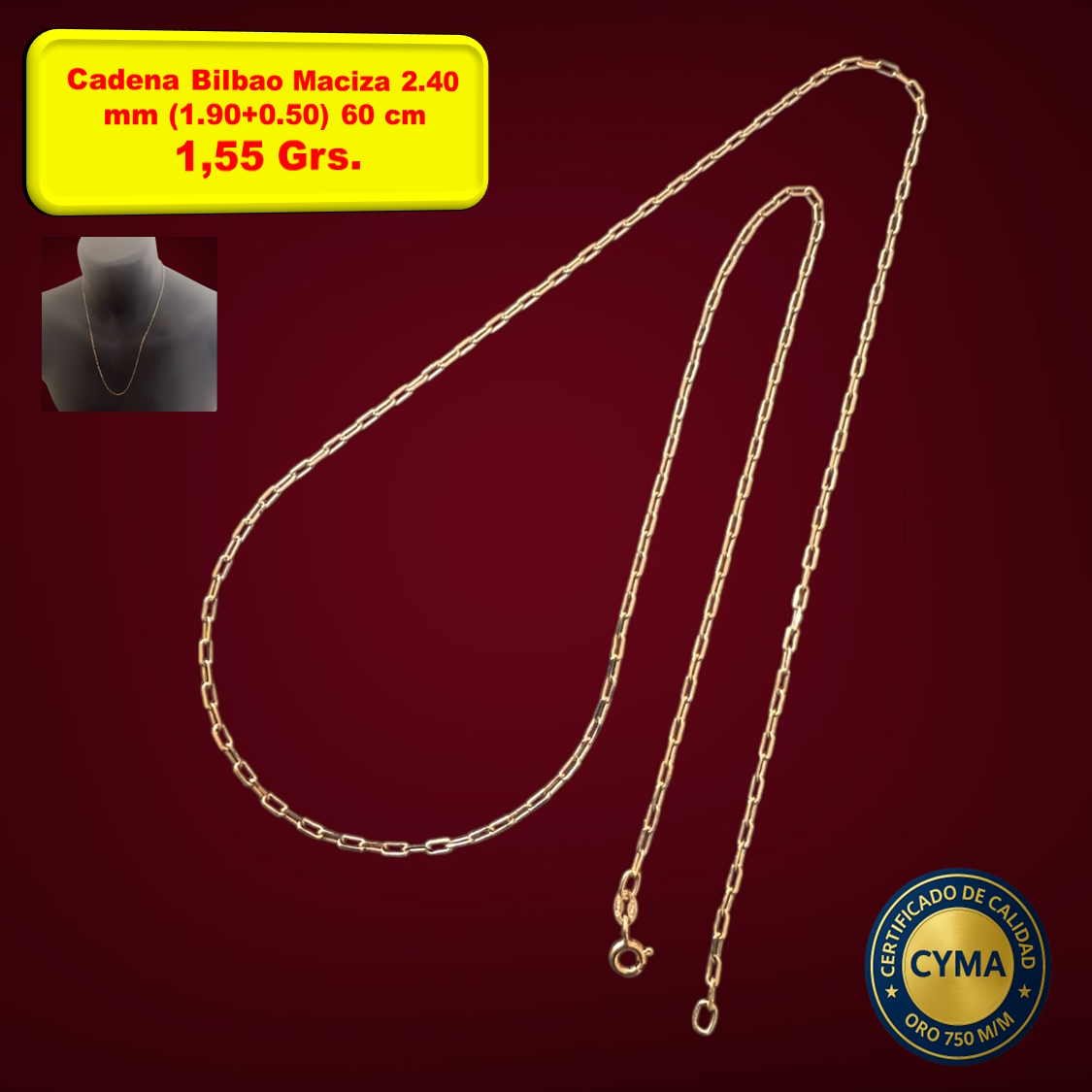 CADENA BILBAO FORZADA MACIZA