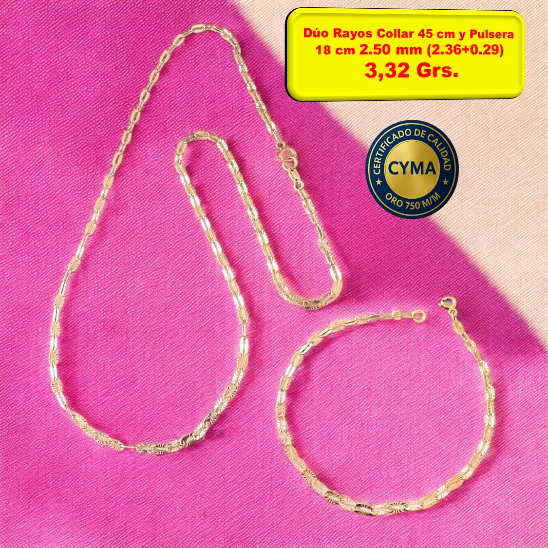 DÚO / CONJUNTO COLLAR-PULSERA