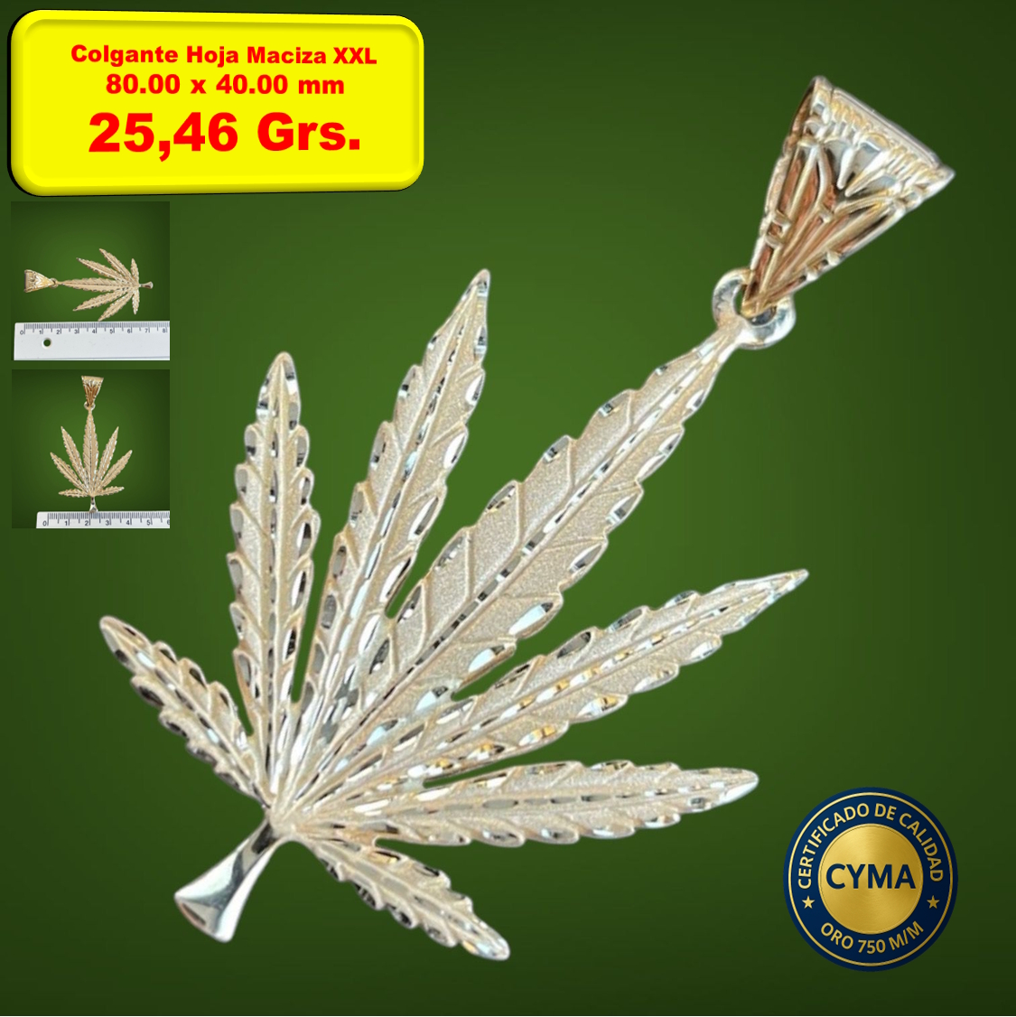 COLGANTE HOJA MACIZO