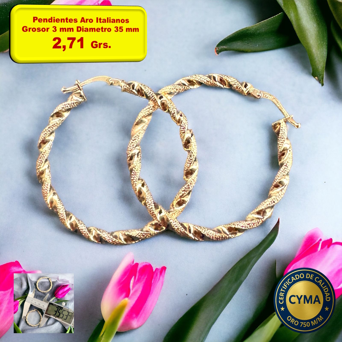 PENDIENTE ARO ITALIANO