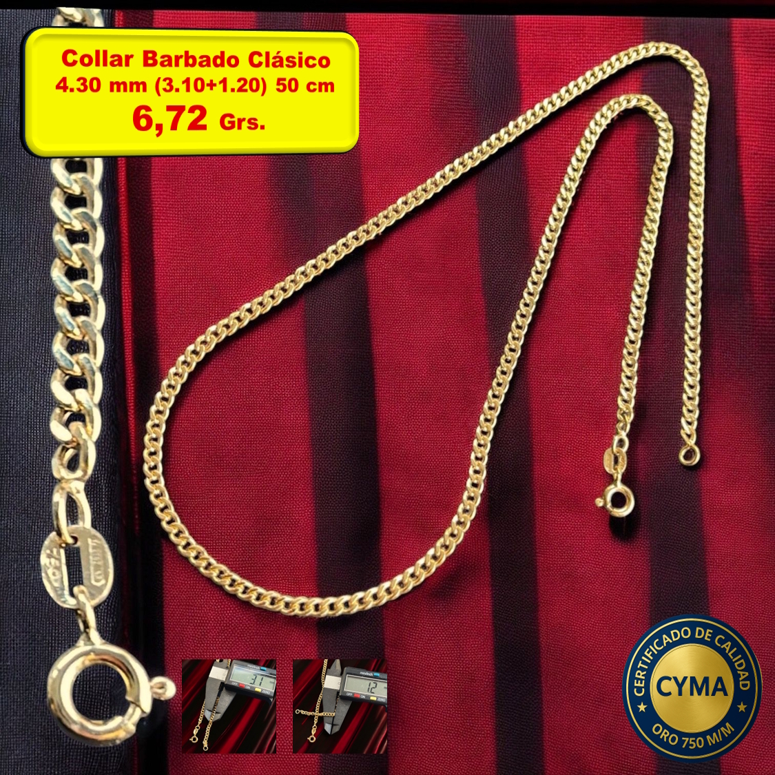 COLLAR BARBADO CLASICO