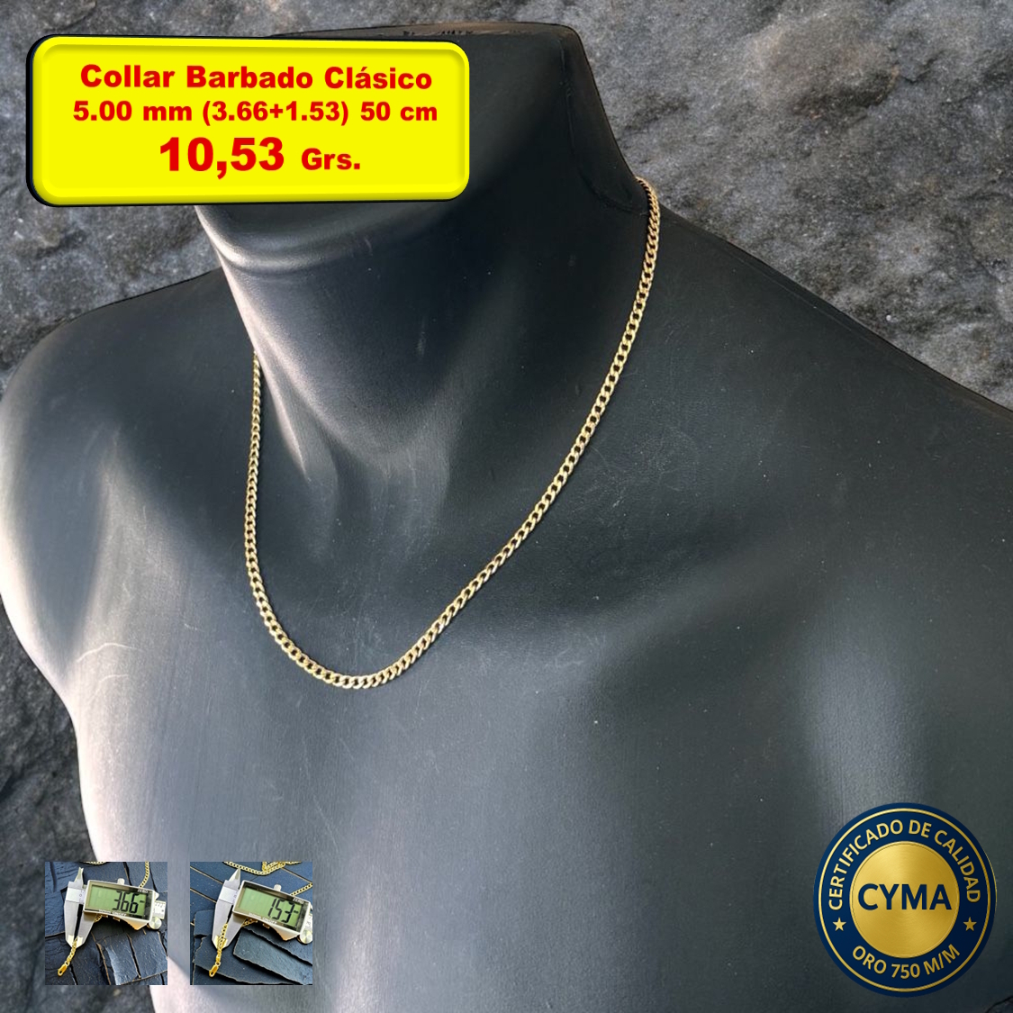 COLLAR BARBADO CLASICO