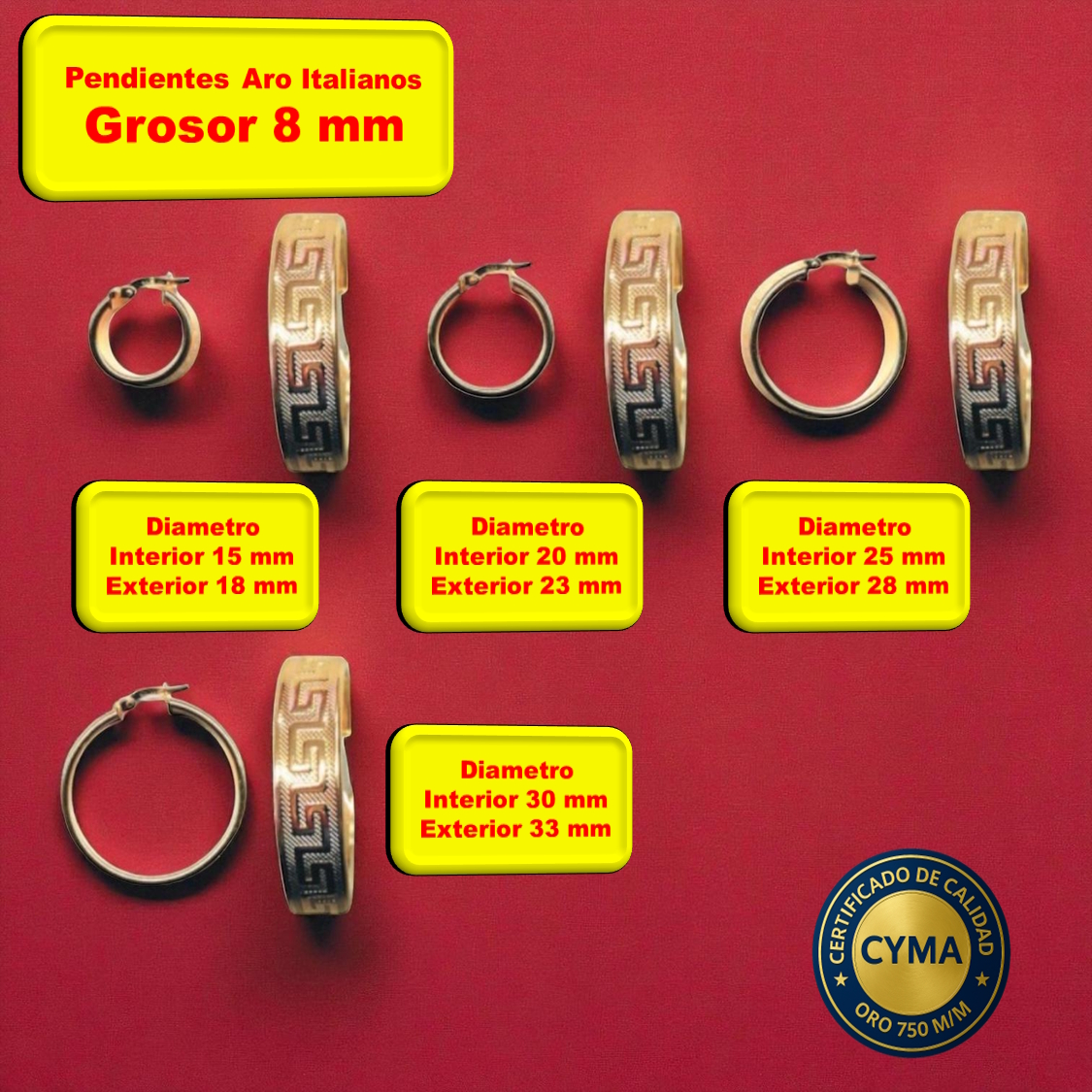 PENDIENTES ARO ITALIANOS