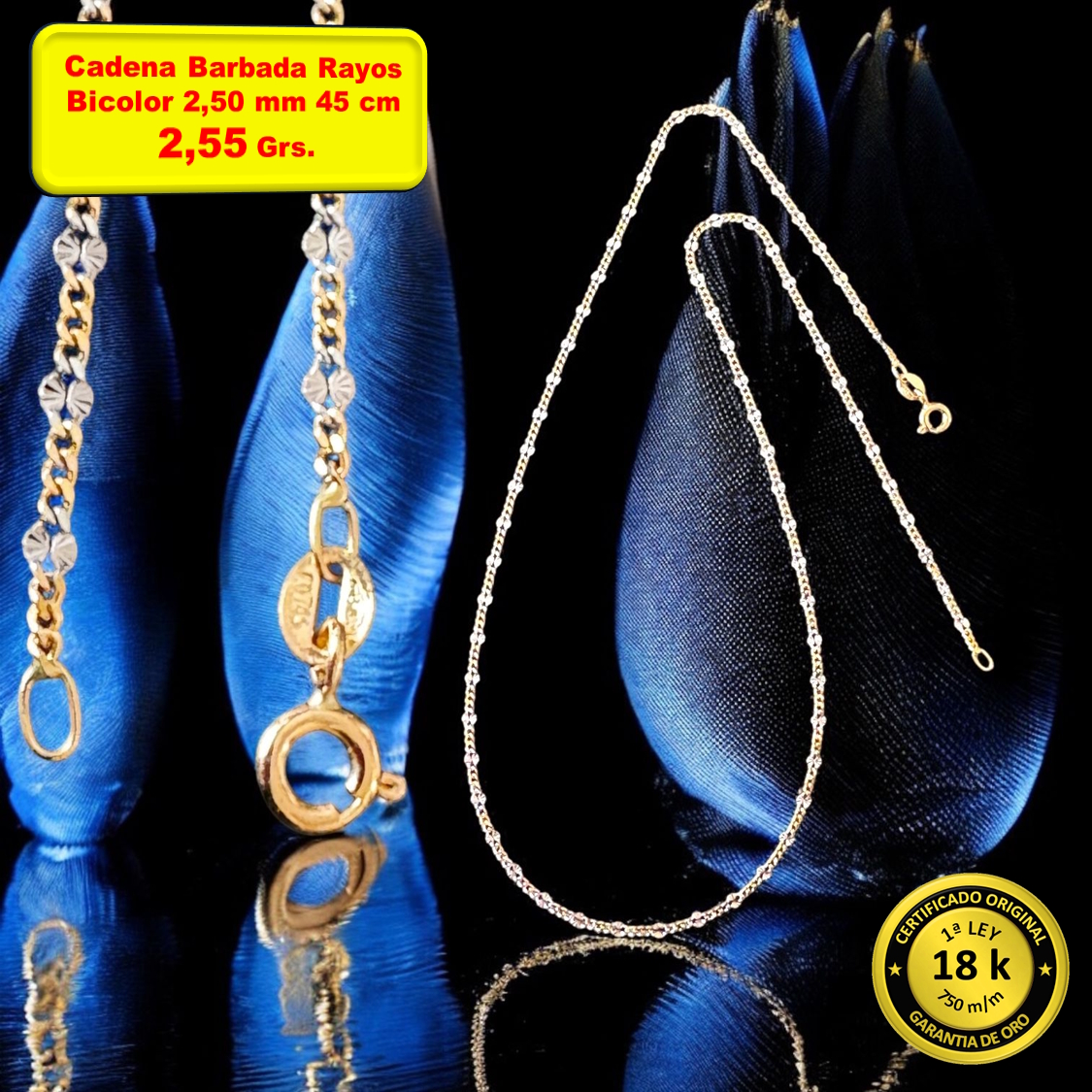 CADENA BARBADA RAYOS BI