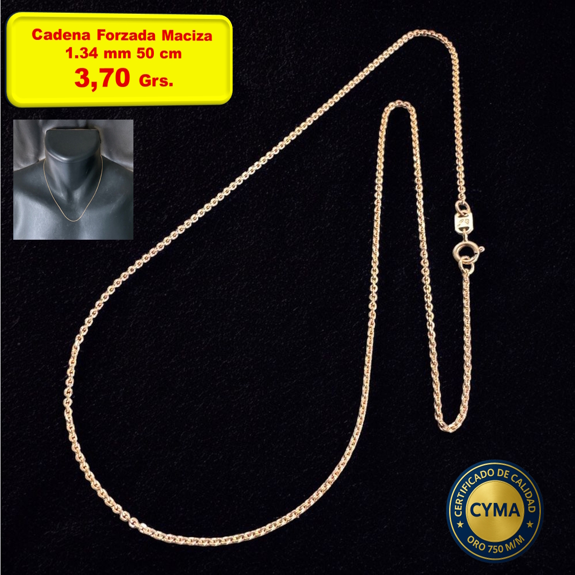 CADENA FORZADA MACIZA M4