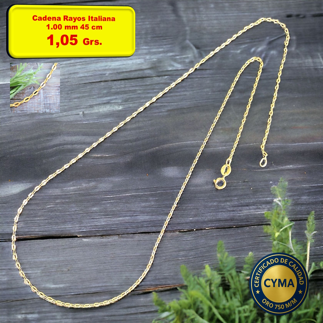 CADENA RAYOS ITALIANA