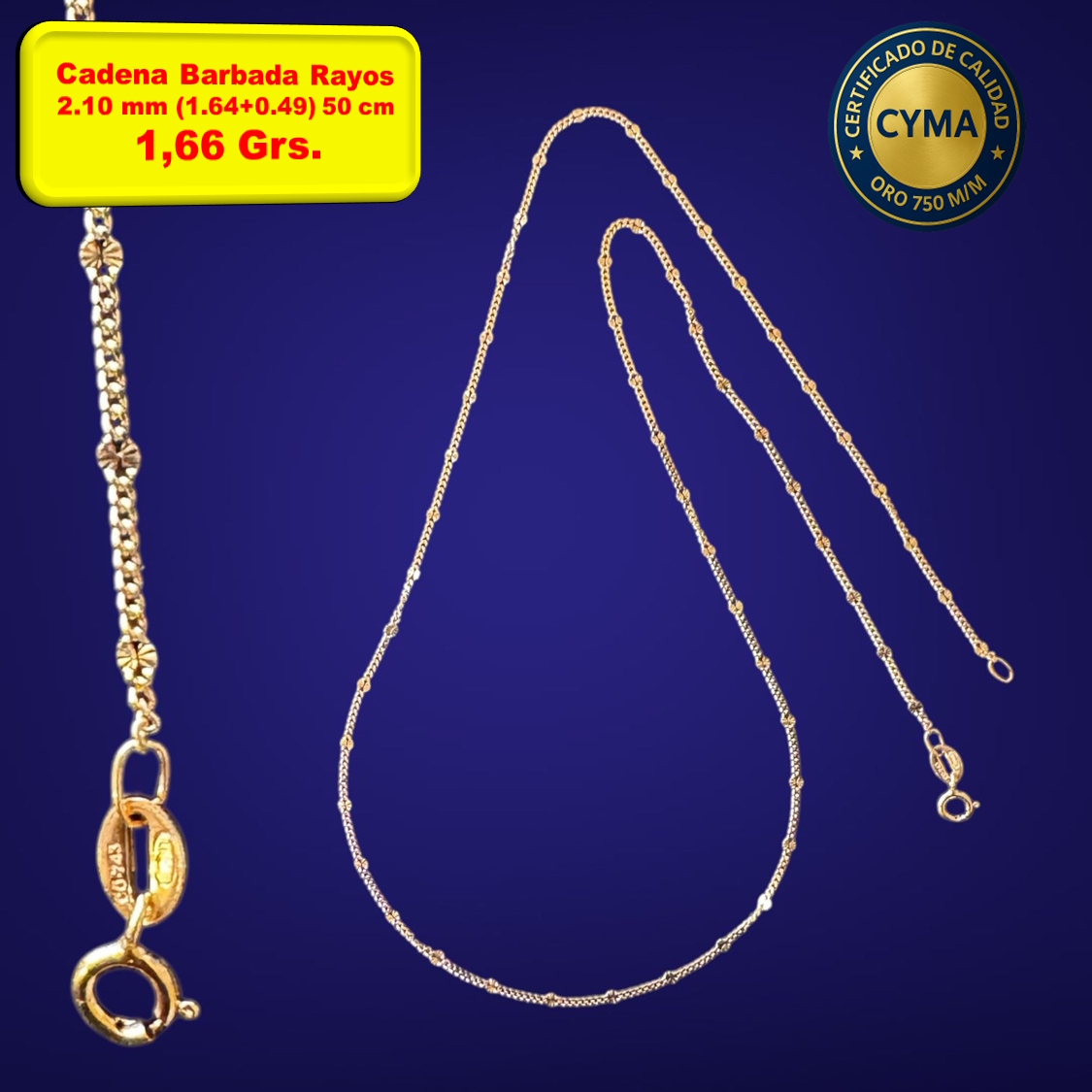 CADENA BARBADA RAYOS AM