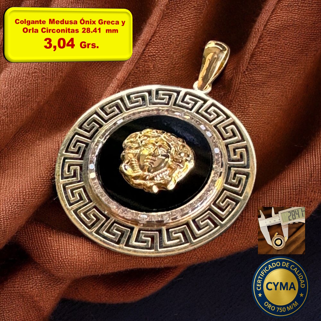 COLGANTE MEDUSA ÓNIX