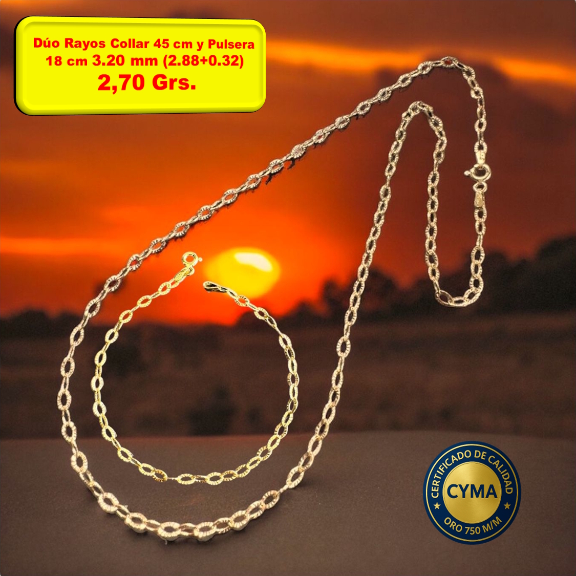 DÚO / CONJUNTO COLLAR-PULSERA