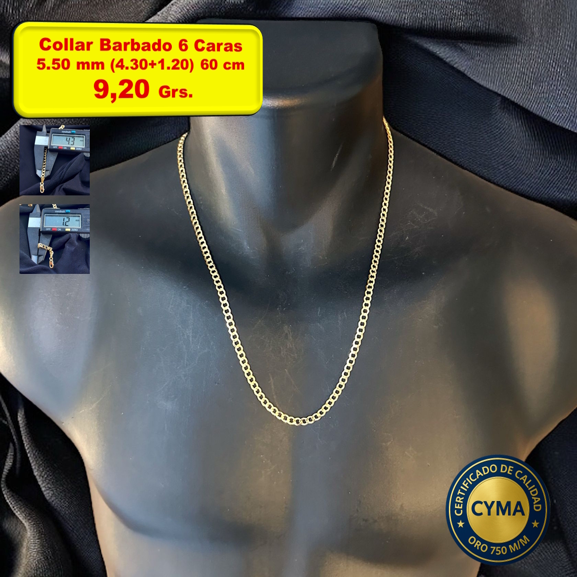 COLLAR BARBADO 6 CARAS