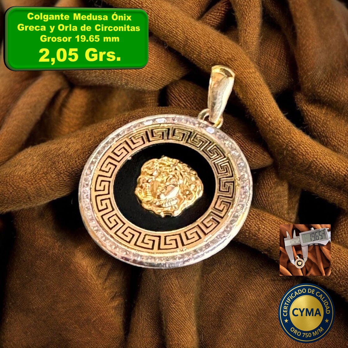 COLGANTE MEDUSA ÓNIX