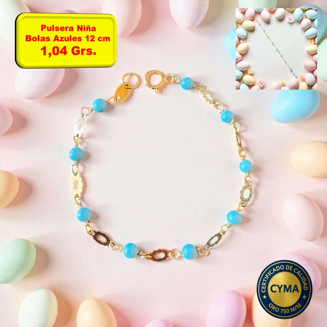 PULSERA NIÑA AZUL o ROJA